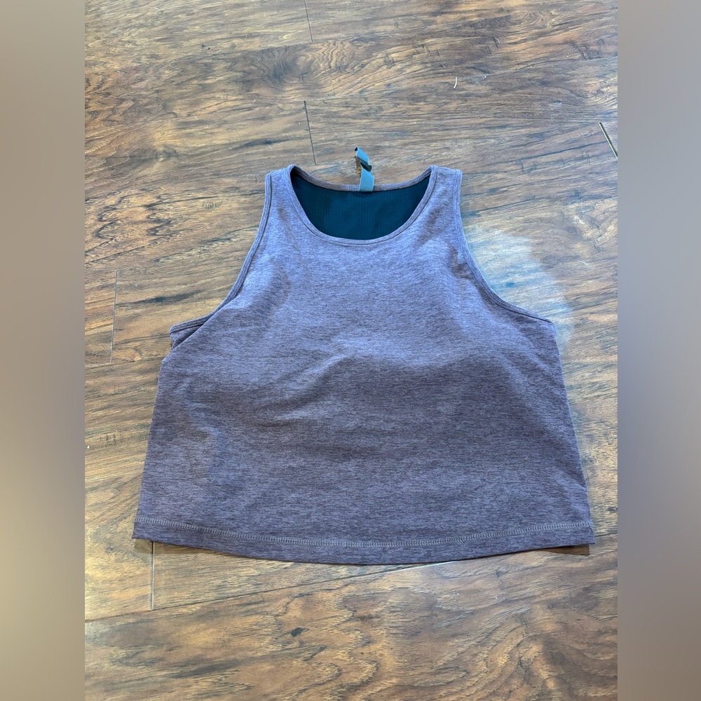 Vuori Elevation Plyo Tank Top In Smoked Plum Heather Size Extra Large - Picture 3 of 5